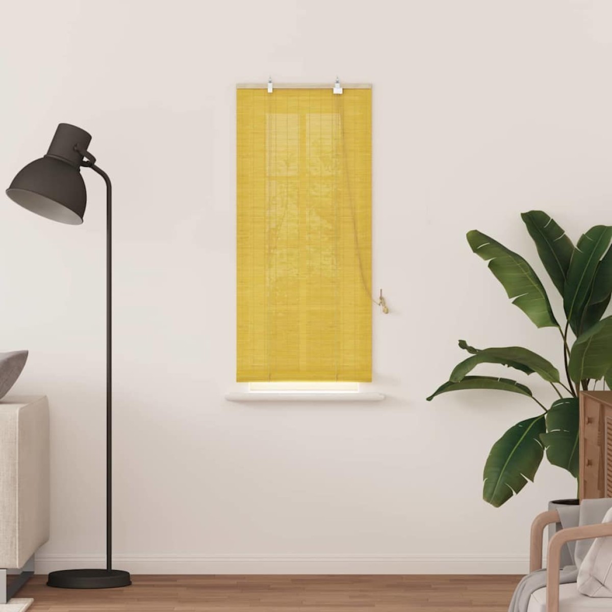vidaXL Ρόλερ (στόρι) Κίτρινο 60 x 160 εκ. Μπαμπού