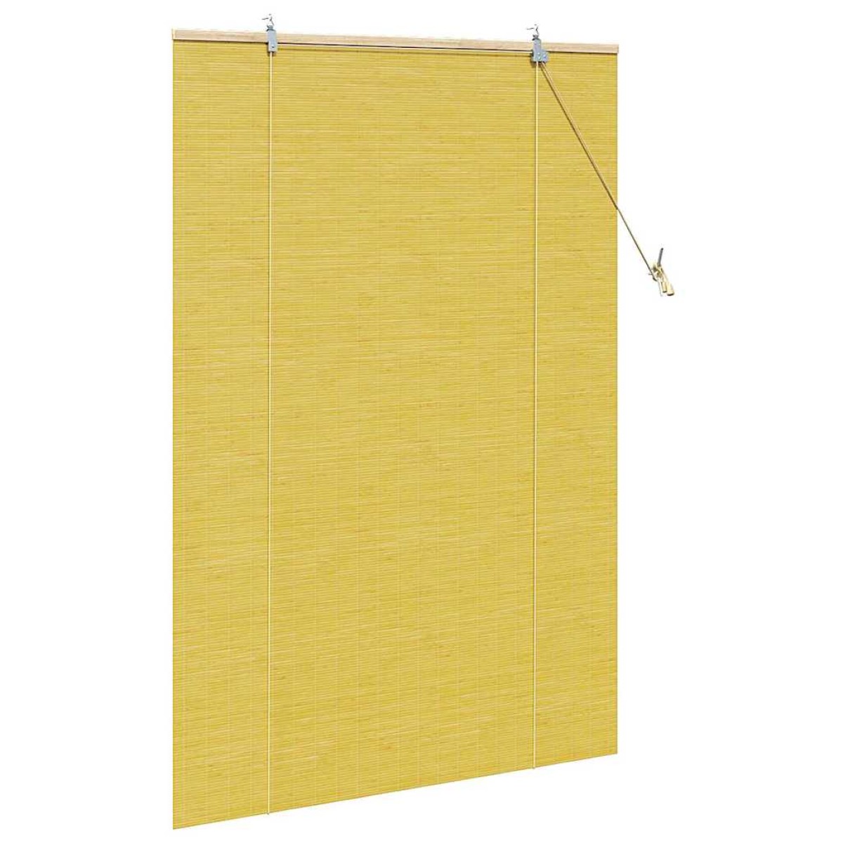 vidaXL Ρόλερ (στόρι) Κίτρινο 110 x 160 cm Μπαμπού