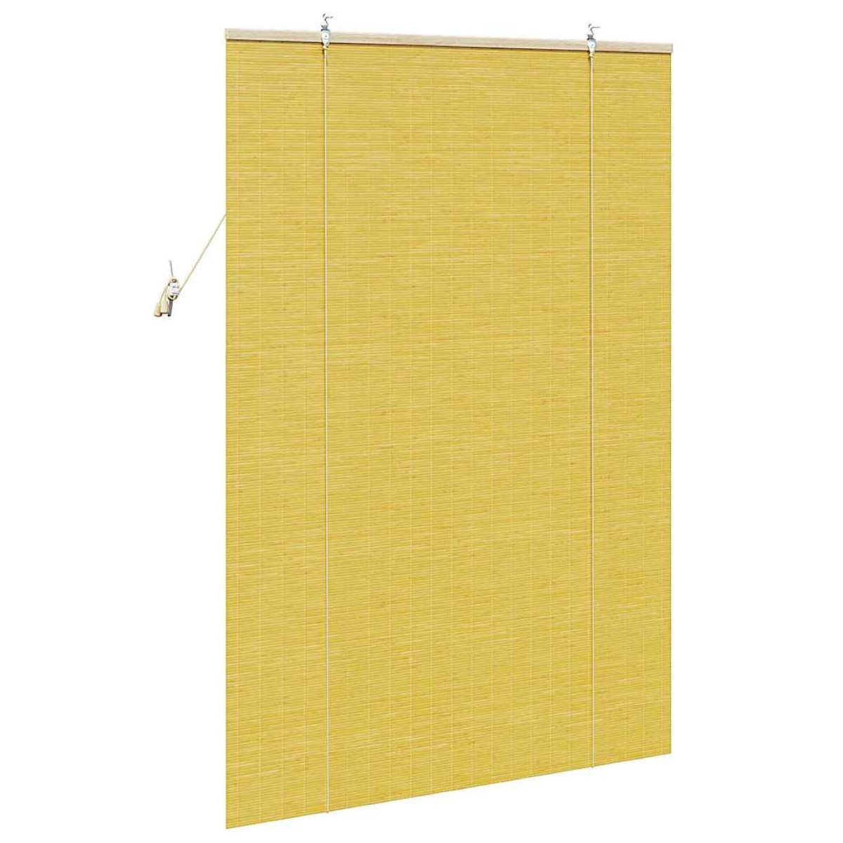 vidaXL Ρόλερ (στόρι) Κίτρινο 110 x 160 cm Μπαμπού