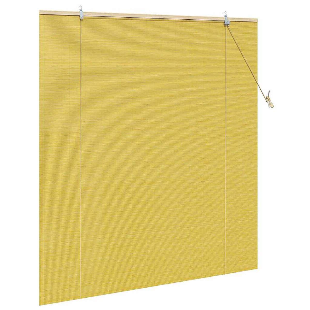 vidaXL Ρόλερ (στόρι) Κίτρινο 150 x 160 cm Μπαμπού