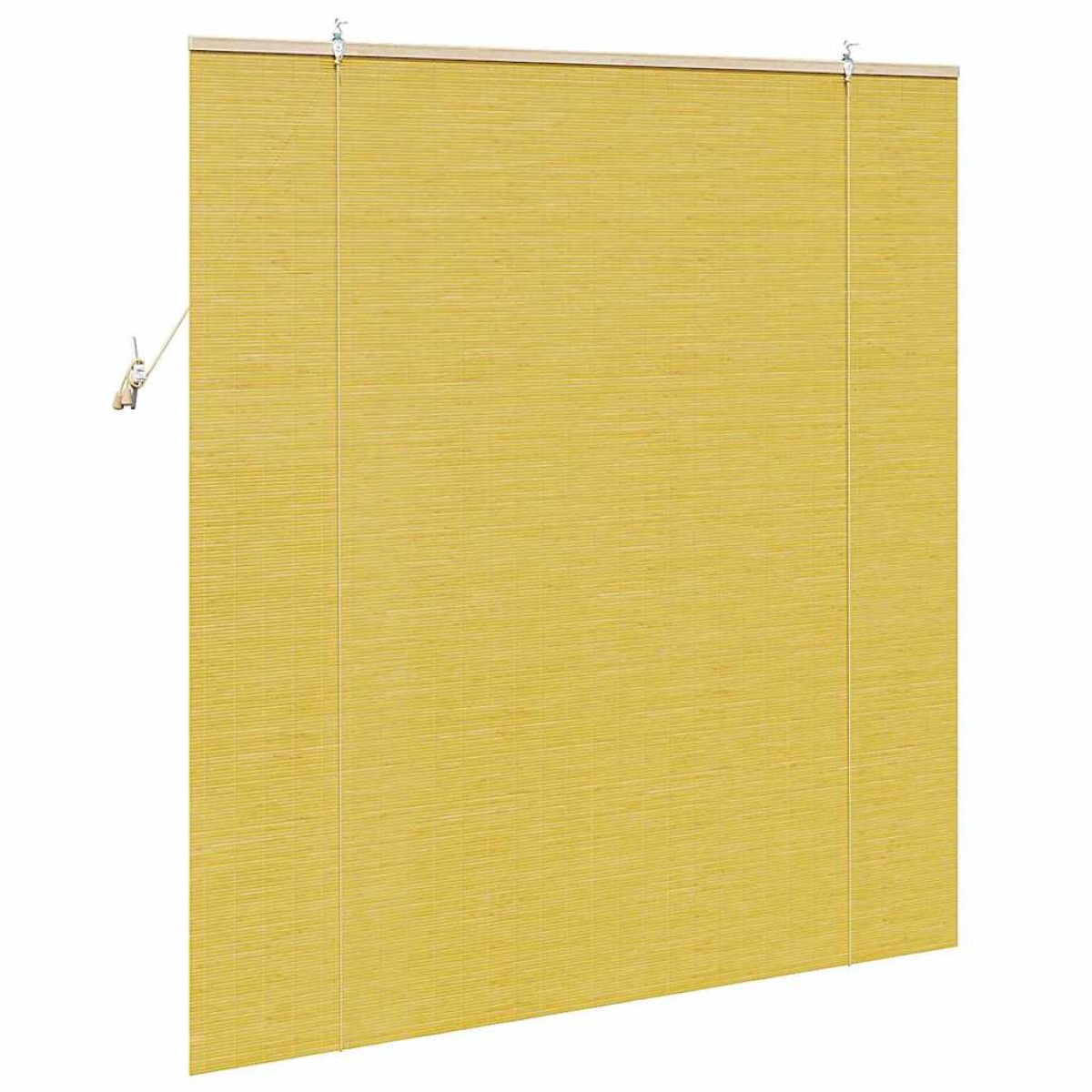 vidaXL Ρόλερ (στόρι) Κίτρινο 150 x 160 cm Μπαμπού