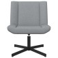 vidaXL Περιστρεφόμενη καρέκλα Ανοιχτό γκρι 63 x 75 x 76 εκ ύφασμα