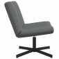 vidaXL Περιστρεφόμενη καρέκλα Σκούρο Γκρι 63 x 75 x 76 εκ ύφασμα