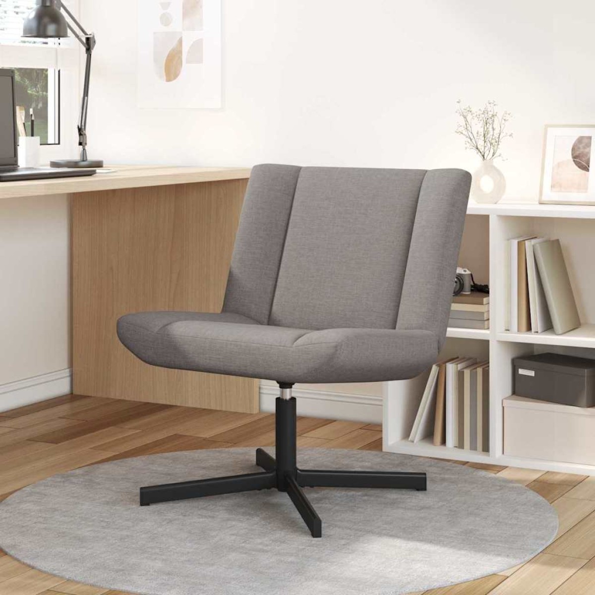 vidaXL Περιστρεφόμενη καρέκλα Taupe 63 x 75 x 76 εκ ύφασμα