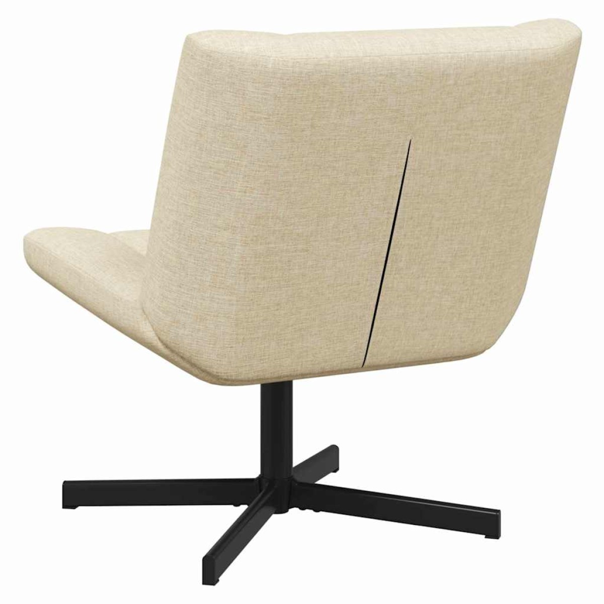 vidaXL Περιστρεφόμενη καρέκλα Κρεμ 63 x 75 x 76 εκ ύφασμα