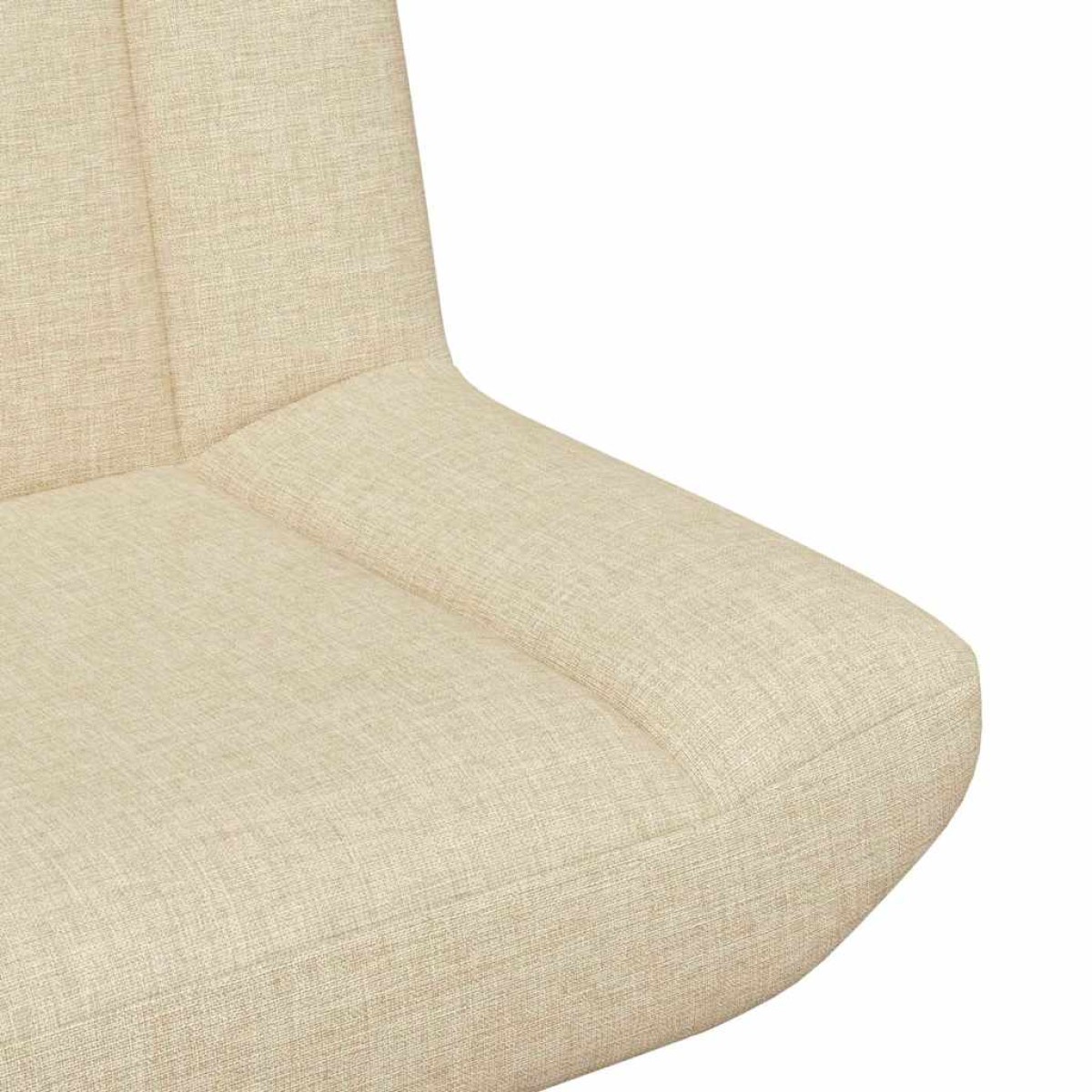 vidaXL Περιστρεφόμενη καρέκλα Κρεμ 63 x 75 x 76 εκ ύφασμα