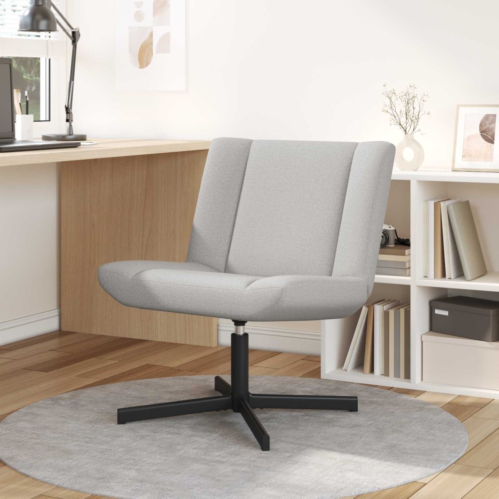 vidaXL Περιστρεφόμενη καρέκλα Σκίουρος Γκρί 63 x 75 x 76 εκ ύφασμα