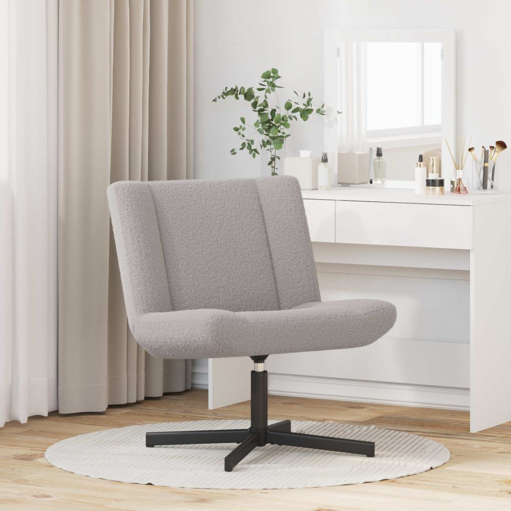 vidaXL Περιστρεφόμενη καρέκλα Ανοιχτό γκρι 63 x 75 x 76 εκ