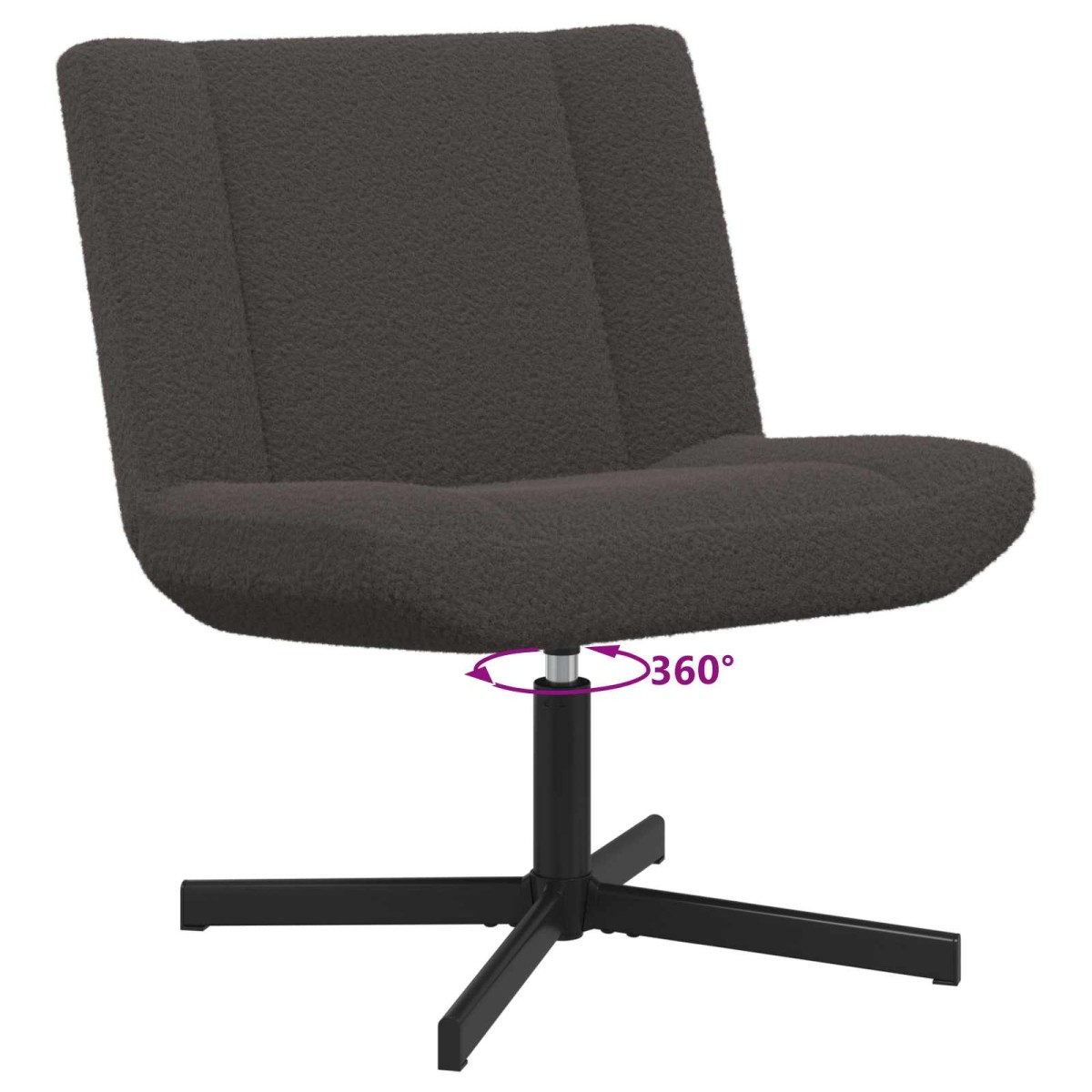 vidaXL Περιστρεφόμενη καρέκλα Σκούρο Γκρι 63 x 75 x 76 εκ