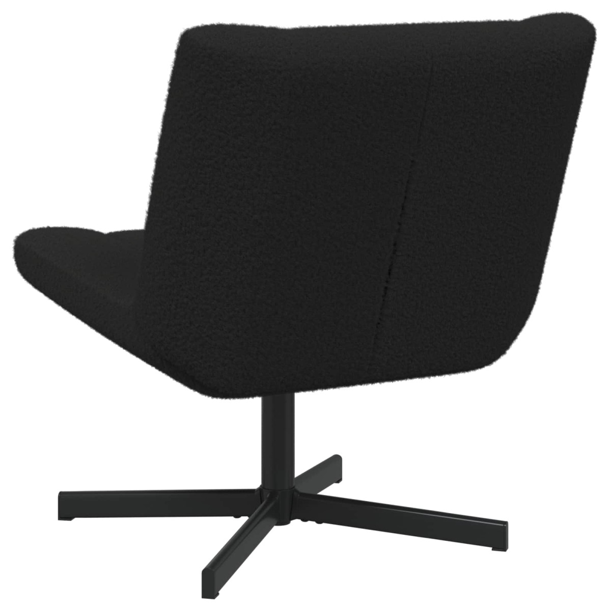 vidaXL Περιστρεφόμενη καρέκλα Μαύρο 63 x 75 x 76 εκ Δέρμα Πρόβατου