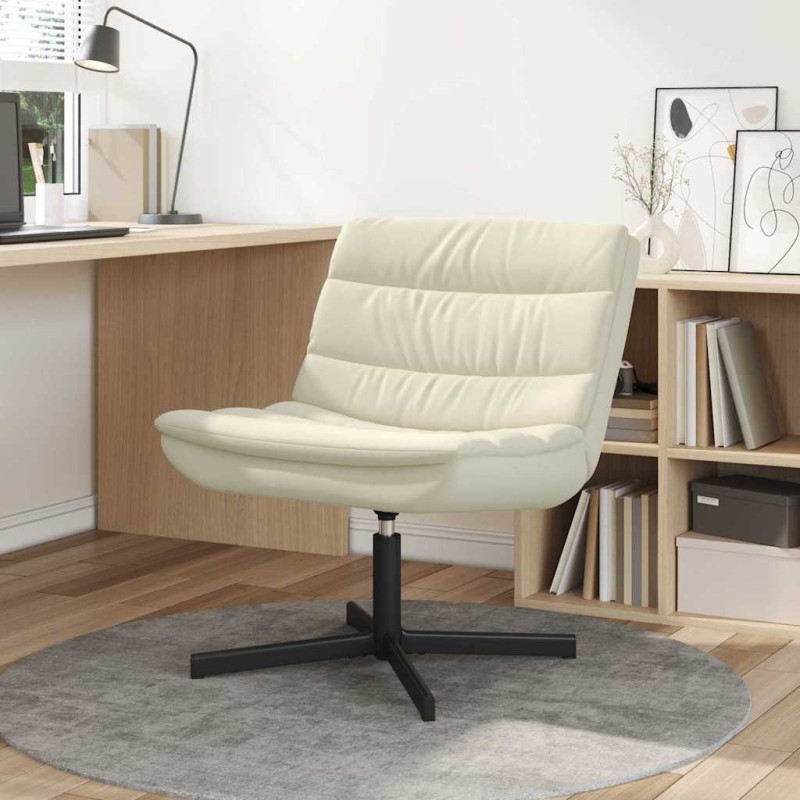 vidaXL Περιστρεφόμενη καρέκλα Κρεμ 63 x 75 x 76 εκ Τεχνητό Δέρμα