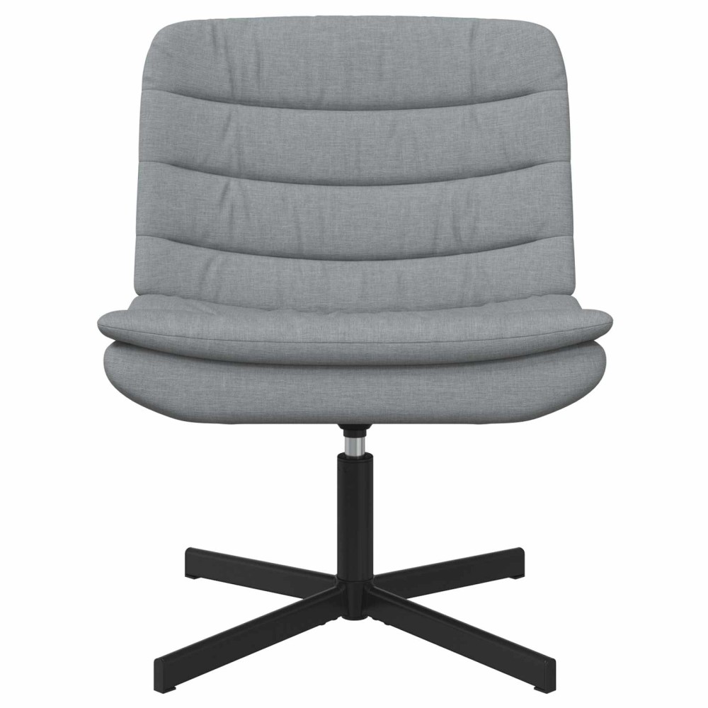 vidaXL Περιστρεφόμενη καρέκλα Ανοιχτό γκρι 63 x 75 x 76 εκ ύφασμα