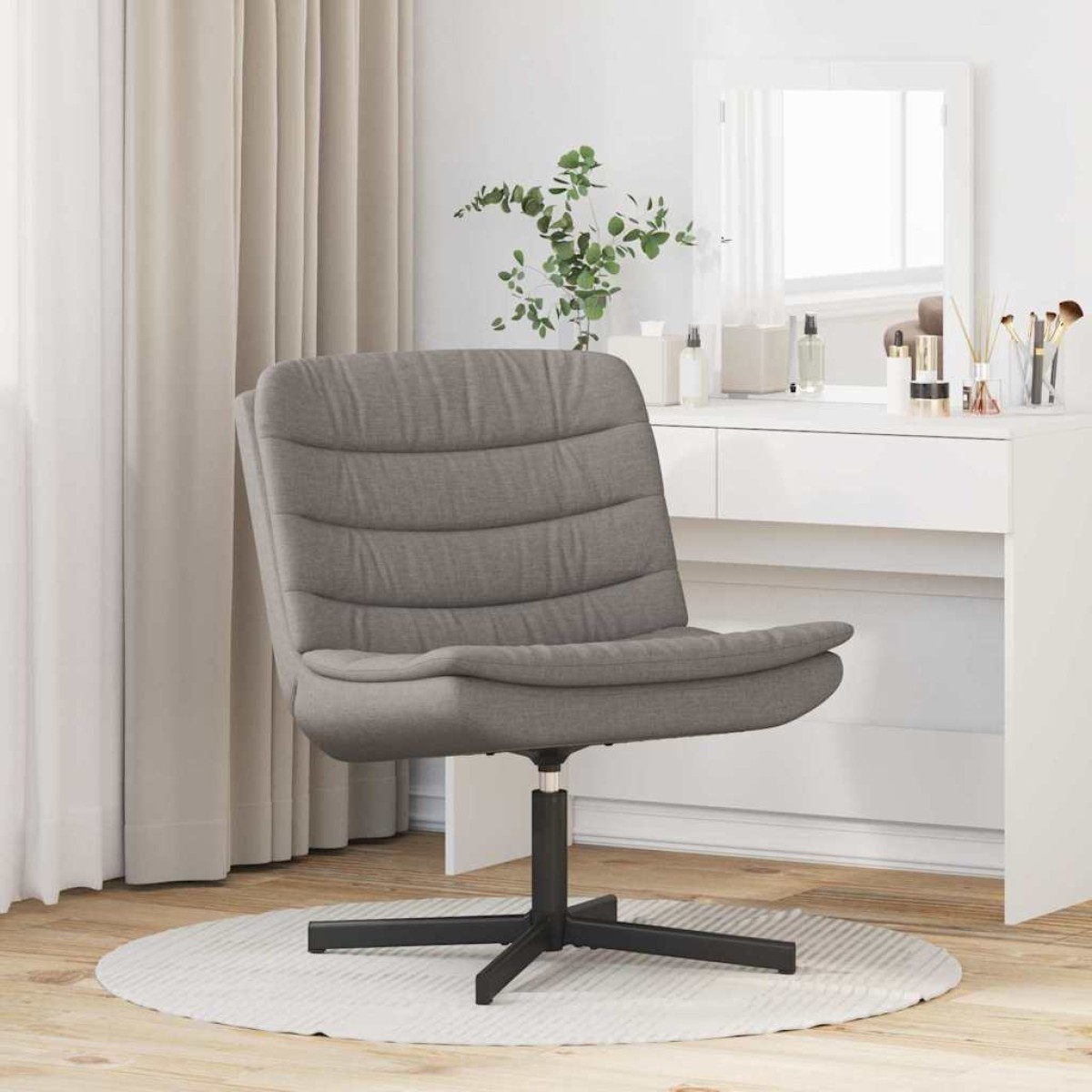 vidaXL Περιστρεφόμενη καρέκλα Taupe 63 x 75 x 76 εκ ύφασμα
