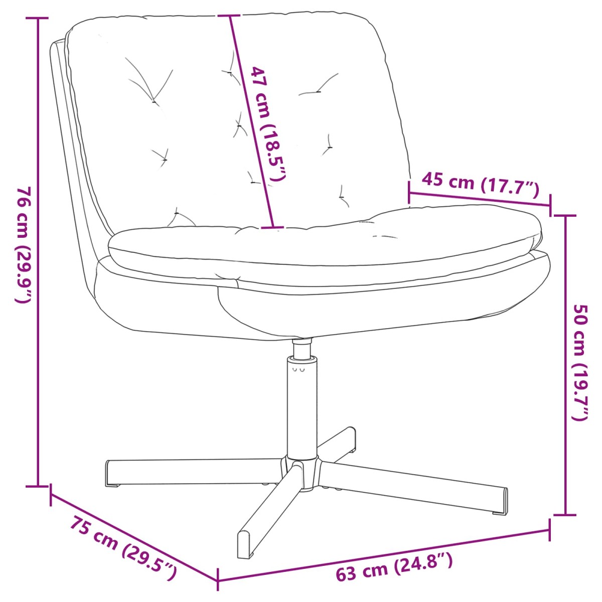 vidaXL Γυριστή Χαλαρωτική Καρέκλα Κόκκινο 63 x 75 x 76 εκ Βελούδο