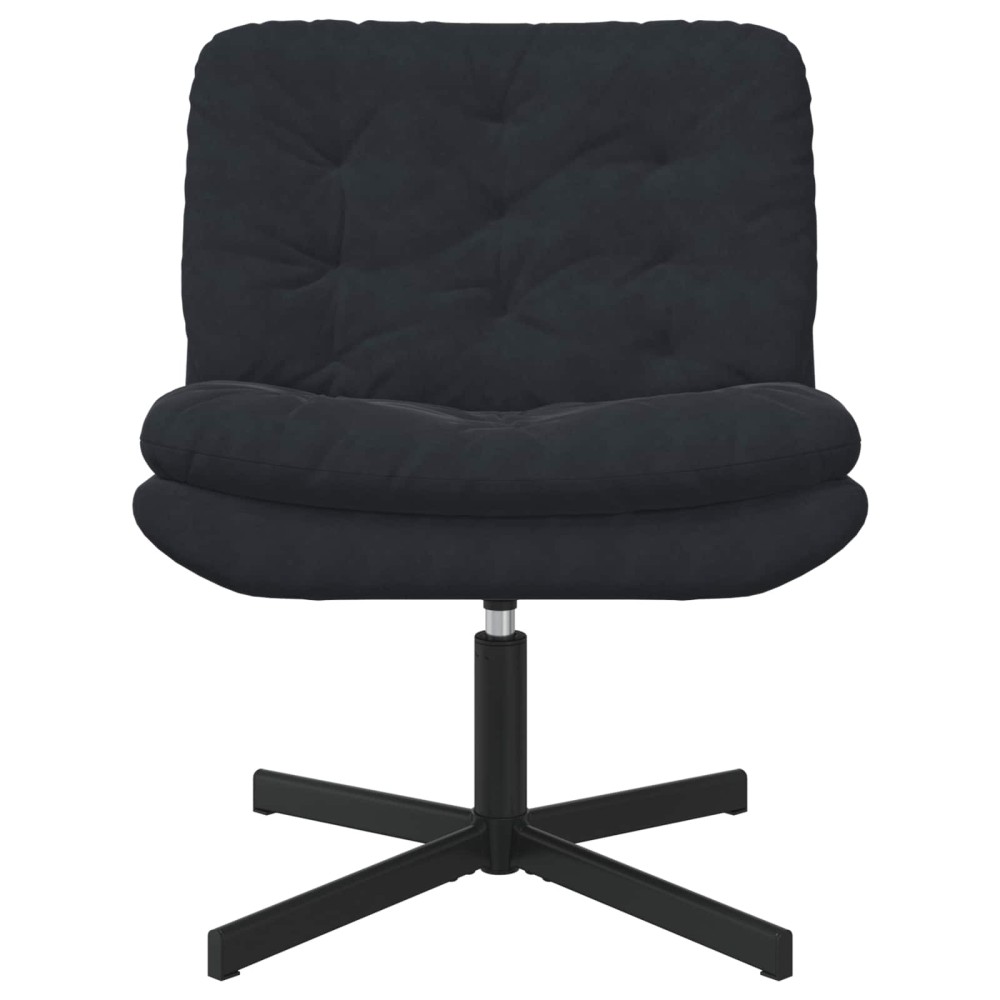 vidaXL Γυριστή Χαλαρωτική Καρέκλα Μαύρο 63 x 75 x 76 εκ Βελούδο