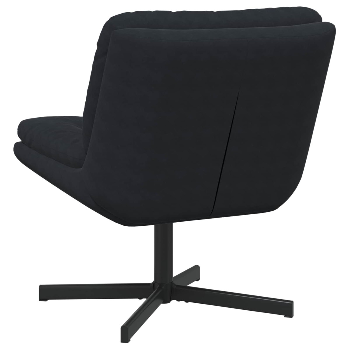 vidaXL Γυριστή Χαλαρωτική Καρέκλα Μαύρο 63 x 75 x 76 εκ Βελούδο