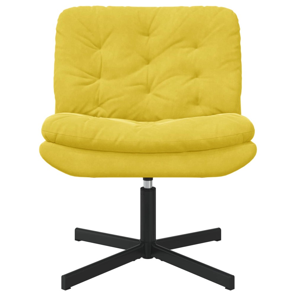 vidaXL Γυριστή Χαλαρωτική Καρέκλα Κίτρινο 63 x 75 x 76 εκ Βελούδο