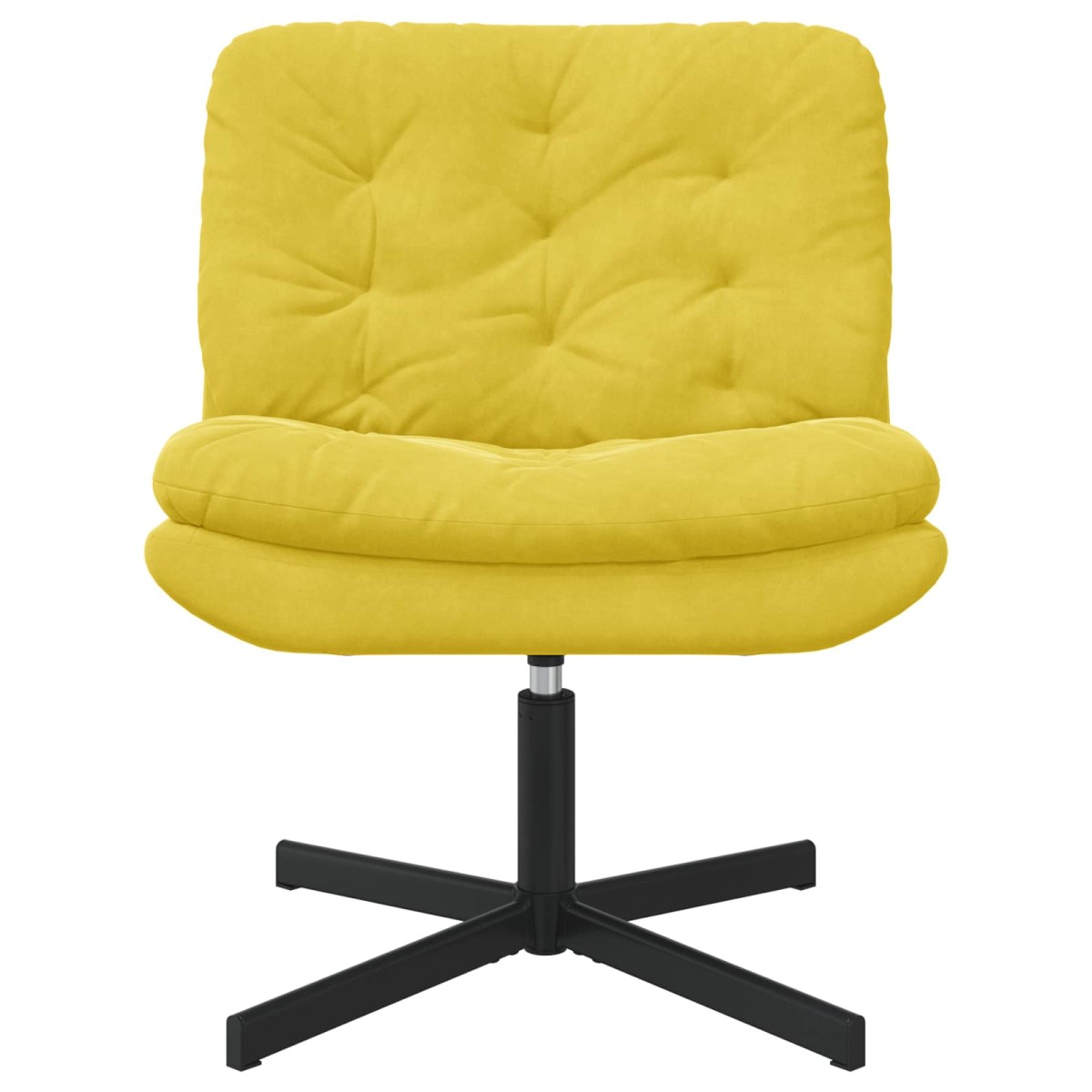 vidaXL Γυριστή Χαλαρωτική Καρέκλα Κίτρινο 63 x 75 x 76 εκ Βελούδο