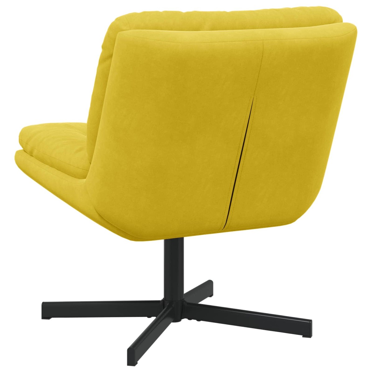 vidaXL Γυριστή Χαλαρωτική Καρέκλα Κίτρινο 63 x 75 x 76 εκ Βελούδο