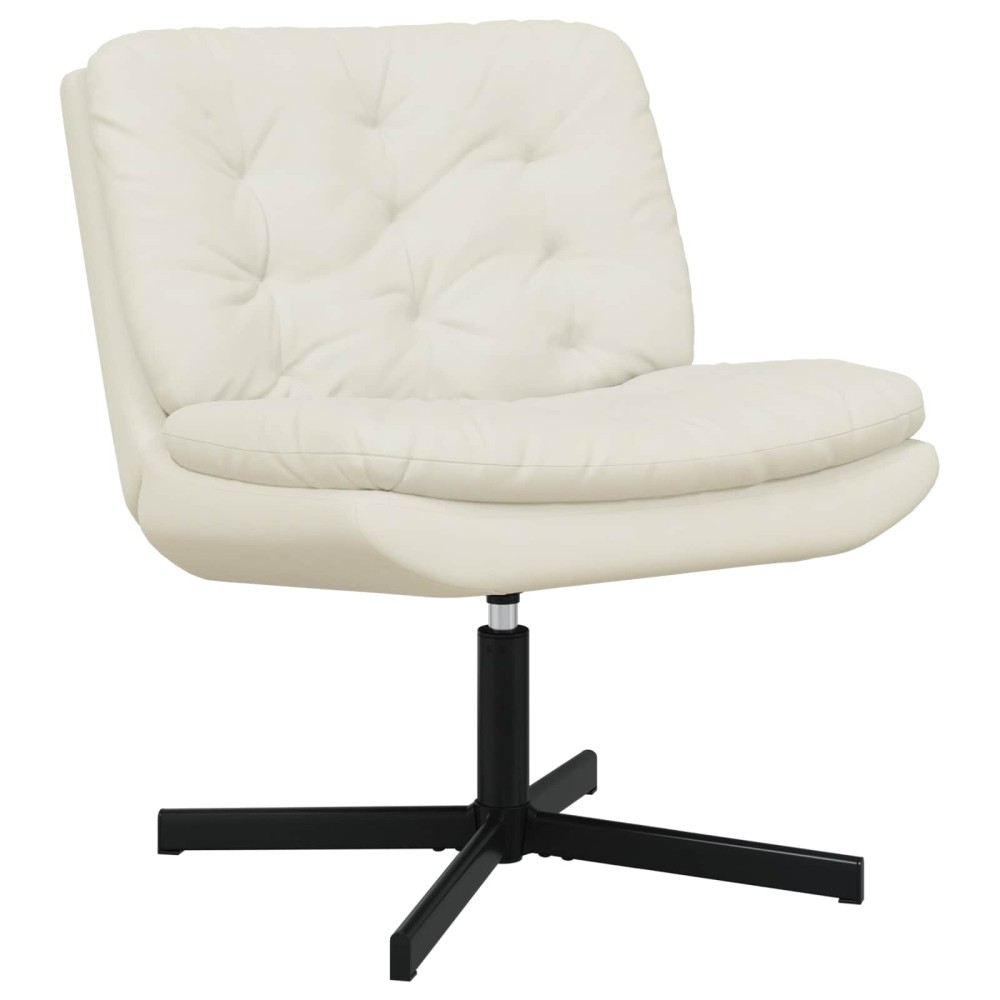vidaXL Γυριστή Χαλαρωτική Καρέκλα Κρεμ 63 x 75 x 76 εκ Βελούδο
