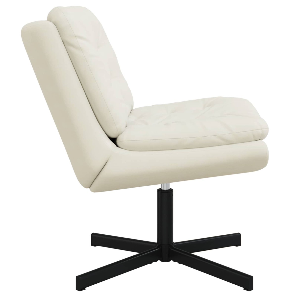 vidaXL Γυριστή Χαλαρωτική Καρέκλα Κρεμ 63 x 75 x 76 εκ Βελούδο