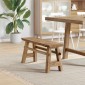 vidaXL παγκάκι Φυσικό 100 x 29 x 43,5 εκ Στερεό Ξύλο Τίκ