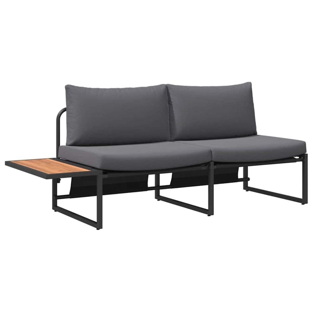 vidaXL Καναπές Κήπου με μαξιλάρι Ανθρακί 200,5 x 70 x 85,5 εκ. Ατσάλι