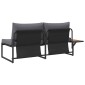 vidaXL Καναπές Κήπου με μαξιλάρι Ανθρακί 200,5 x 70 x 85,5 εκ. Ατσάλι