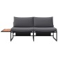 vidaXL Καναπές Κήπου με μαξιλάρι Ανθρακί 200,5 x 70 x 85,5 εκ. Ατσάλι