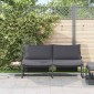 vidaXL Καναπές Κήπου με μαξιλάρι Ανθρακί 200,5 x 70 x 85,5 εκ. Ατσάλι