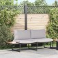 vidaXL Καναπές Κήπου Ανοιχτό γκρι 200,5 x 70 x 85,5 εκ. Ατσάλι