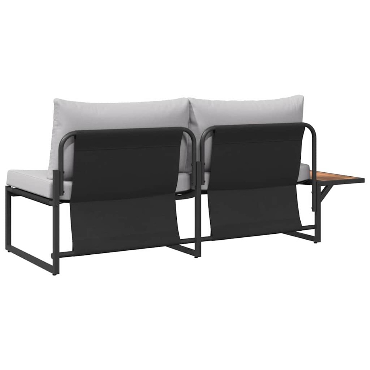 vidaXL Καναπές Κήπου Ανοιχτό γκρι 200,5 x 70 x 85,5 εκ. Ατσάλι