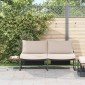 vidaXL Καναπές Κήπου με μαξιλάρι Taupe 200,5 x 70 x 85,5 εκ. Ατσάλι