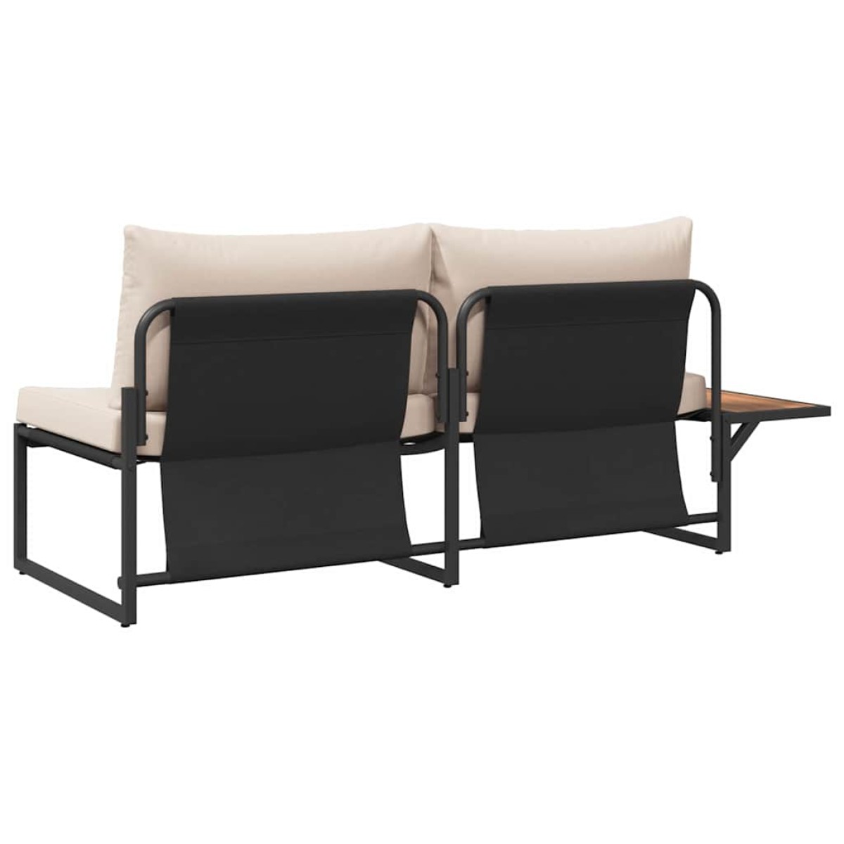 vidaXL Καναπές Κήπου με μαξιλάρι Taupe 200,5 x 70 x 85,5 εκ. Ατσάλι