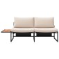 vidaXL Καναπές Κήπου με μαξιλάρι Taupe 200,5 x 70 x 85,5 εκ. Ατσάλι
