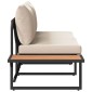 vidaXL Καναπές Κήπου με μαξιλάρι Taupe 200,5 x 70 x 85,5 εκ. Ατσάλι