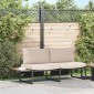 vidaXL Καναπές Κήπου με μαξιλάρι Taupe 200,5 x 70 x 85,5 εκ. Ατσάλι