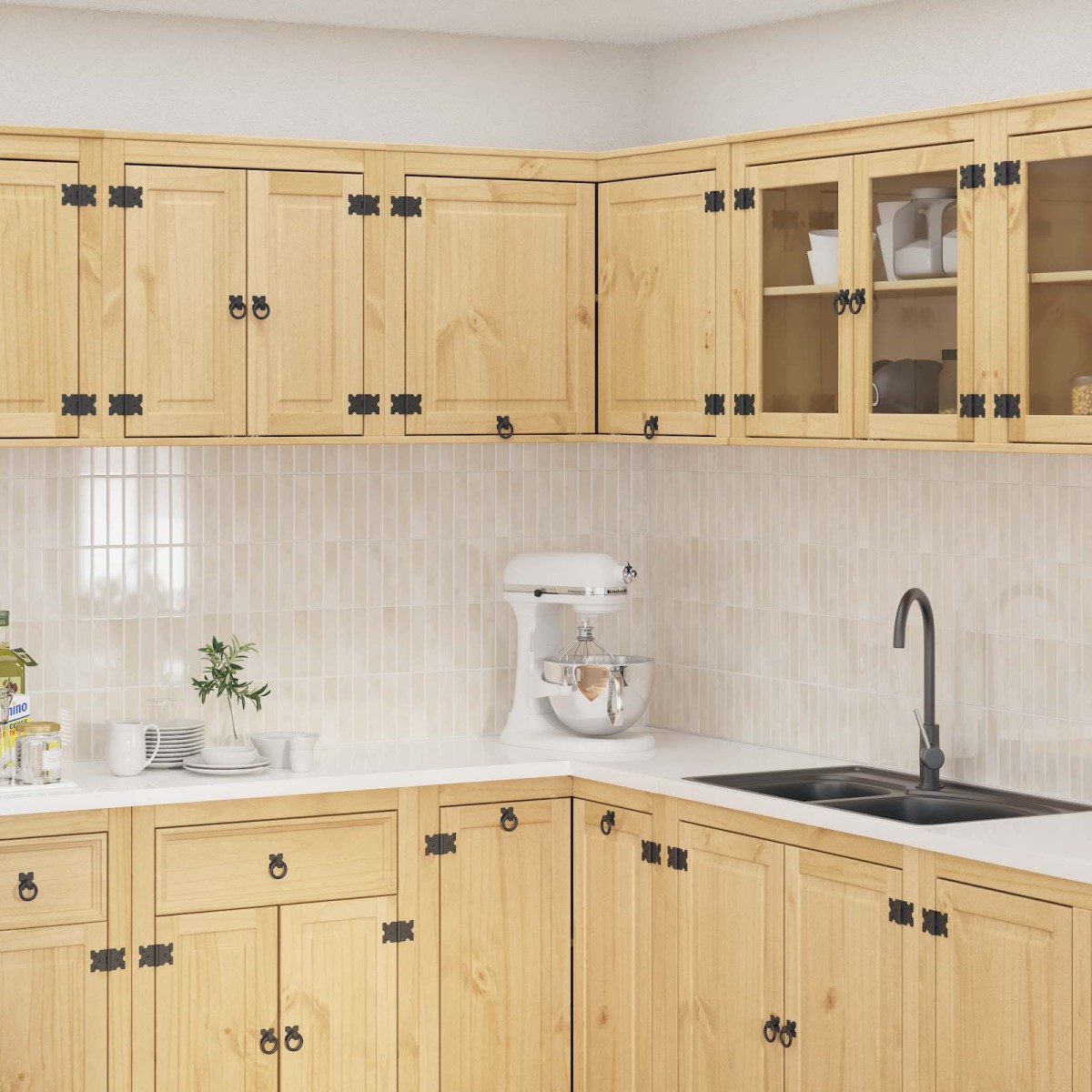 vidaXL Ντουλαπιού (Cabinet) SKI Μέλι Καφέ 80 x 80 x 60 εκ.