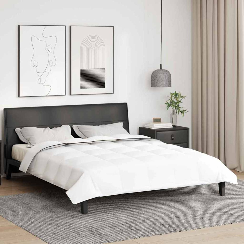 vidaXL Χειμερινό Παπλωματοθήκη 200 x 240 cm Χειμώνας Φτερό Λευκό