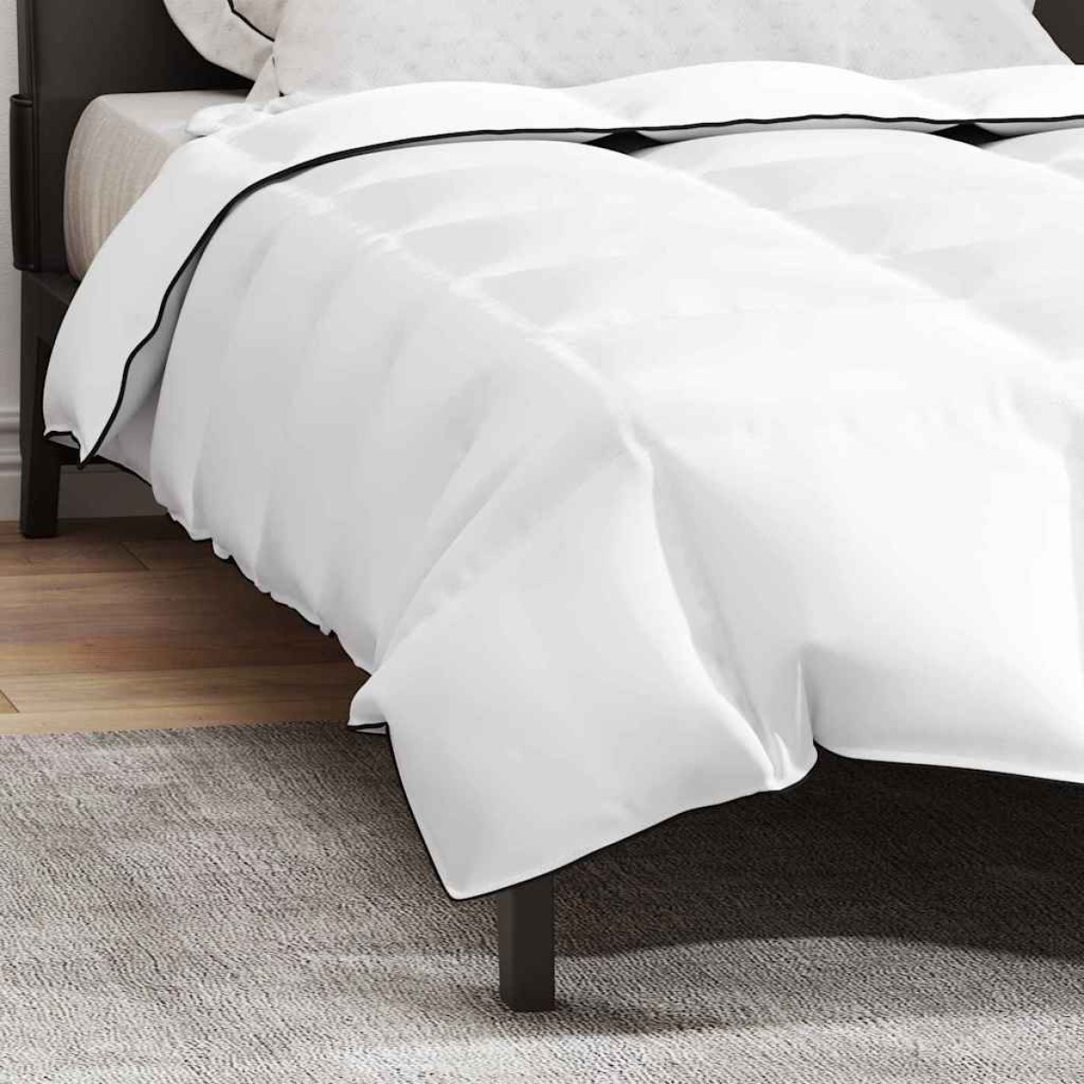 vidaXL Χειμερινό Παπλωματοθήκη 140 x 220 cm Χειμώνας Φτερό Λευκό