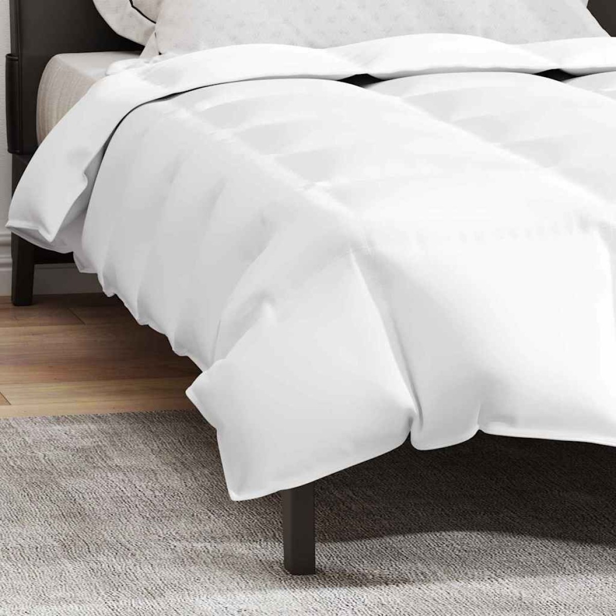 vidaXL Καλοκαιρινό Παπλωματοθήκη 155 x 200 εκ. Καλοκαίρι Φτερό Λευκό