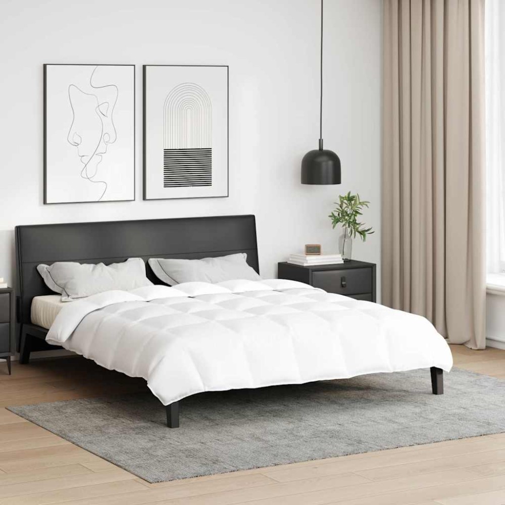 vidaXL Πάπλωμα 200 x 200 cm Άνοιξη, Φθινόπωρο Φτερό Λευκό Αναπνεύσιμο