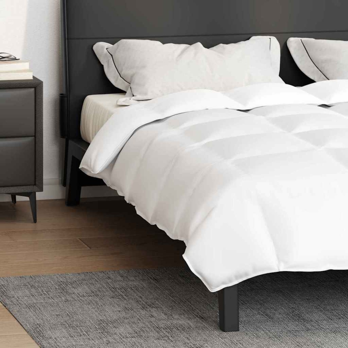 vidaXL Πάπλωμα 240 x 200 cm Άνοιξη, Φθινόπωρο Φτερό Λευκό Αναπνεύσιμο