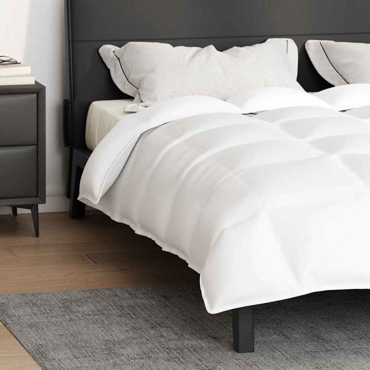 vidaXL Χειμερινό Παπλωματοθήκη 240 x 200 cm Χειμώνας Φτερό Λευκό