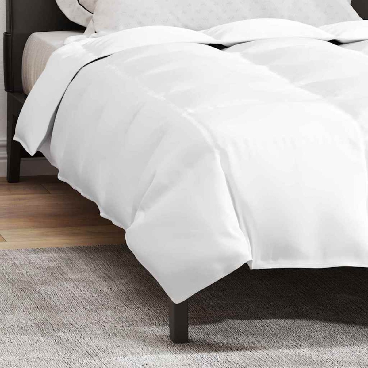 vidaXL Χειμερινό Παπλωματοθήκη 140 x 220 cm Χειμώνας Φτερό Λευκό