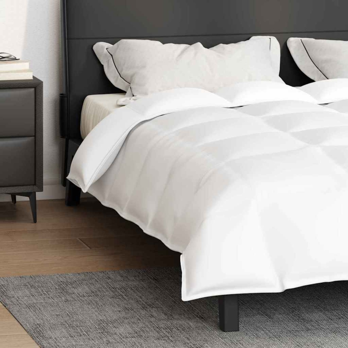 vidaXL Κουβέρτα 2 σε 1 Λευκό 240 x 200 cm Φτερό