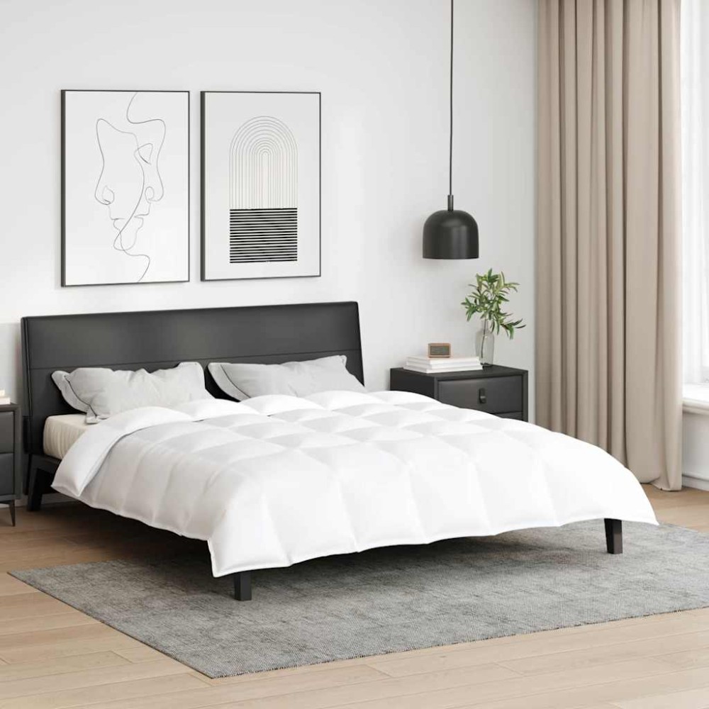 vidaXL Κουβέρτα 2 σε 1 Λευκό 240 x 220 cm Φτερό