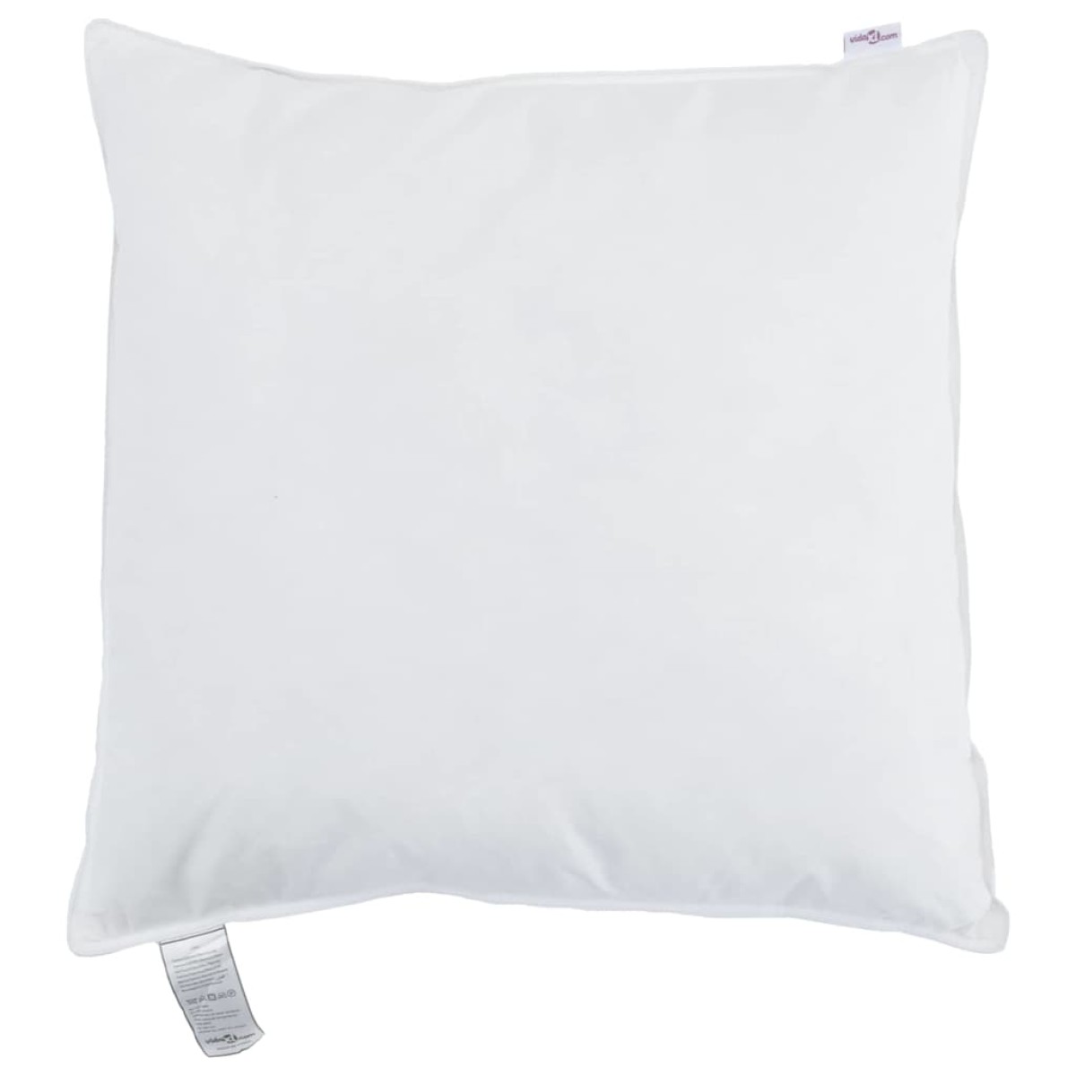 vidaXL Μαξιλάρι με μαξιλάρι Λευκό 50 x 50 cm Φτερό