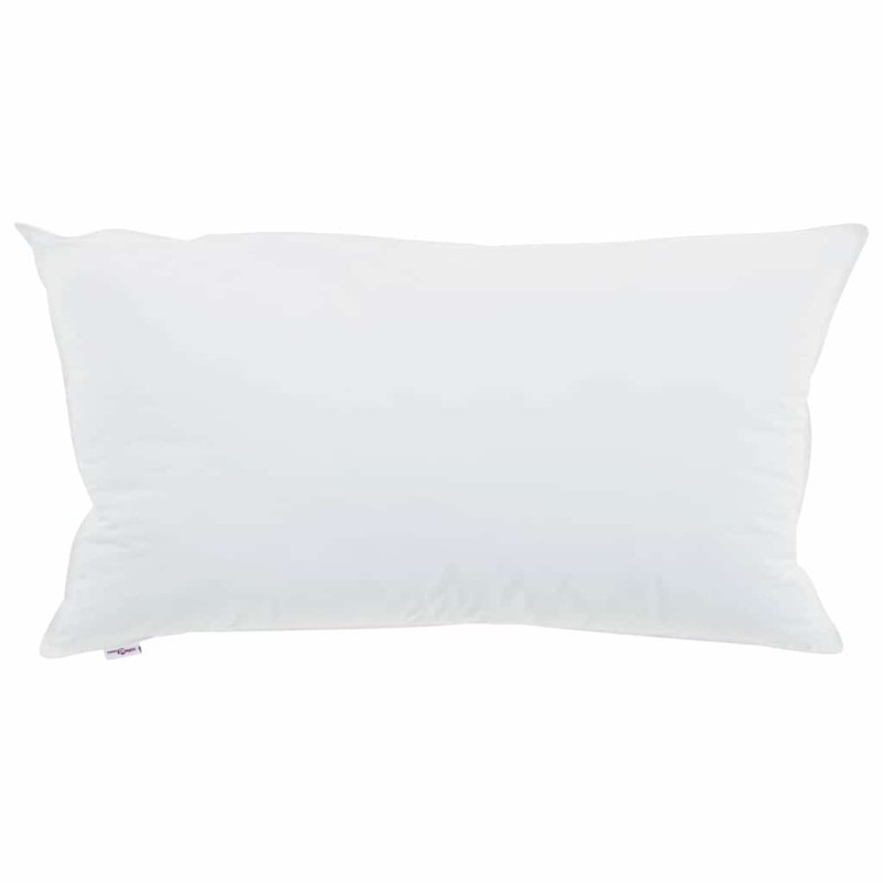 vidaXL Μαξιλάρι με μαξιλάρι Λευκό 40 x 80 cm Βαμβάκι