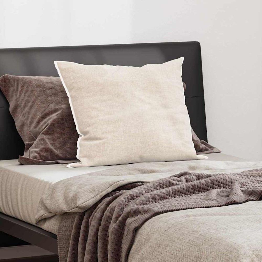 vidaXL Μαξιλάρι με μαξιλάρι Λευκό 50 x 70 cm Βαμβάκι